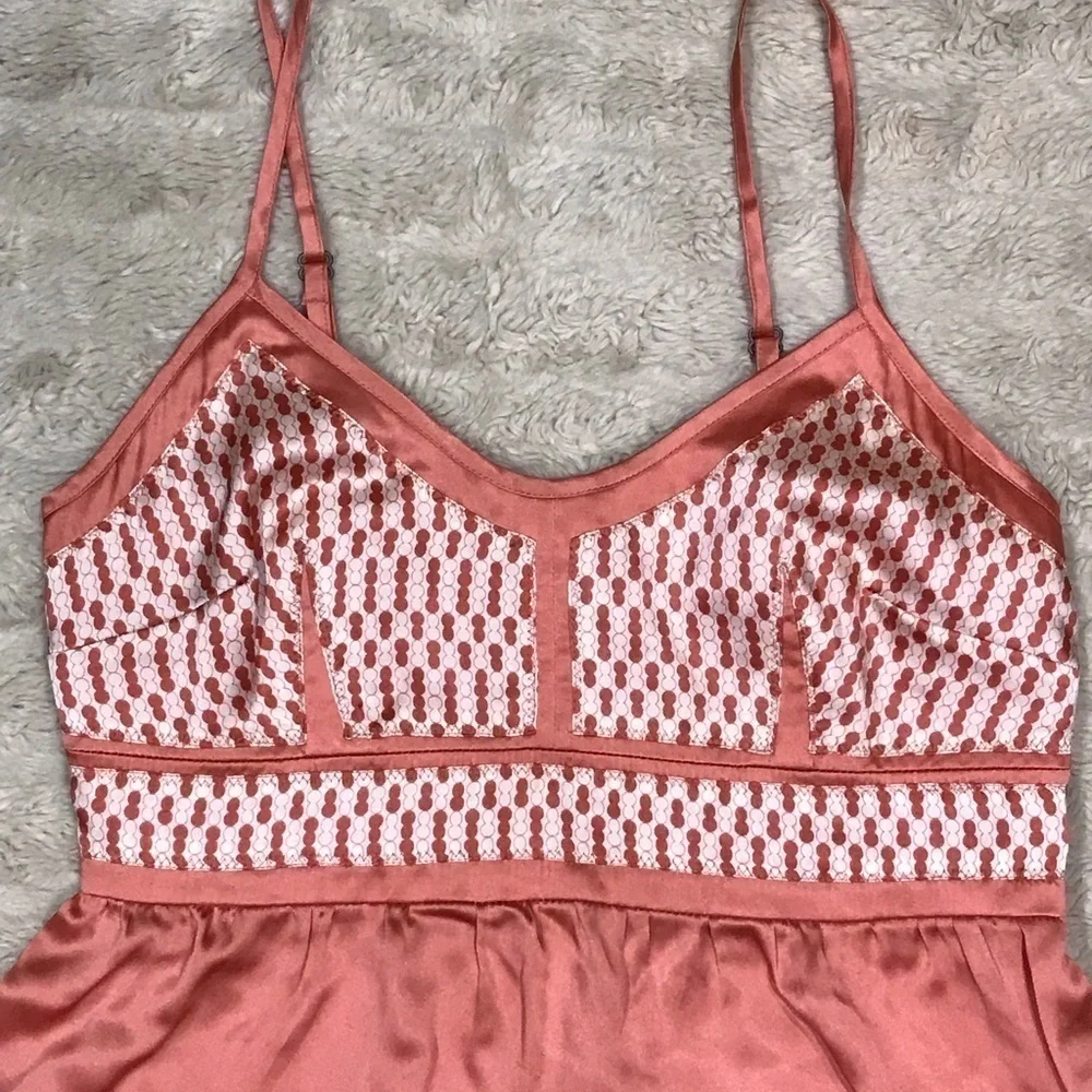 Proenza Schouler for Target salmon/cream geometric silk cami top Size XS - Picture 2 of 4